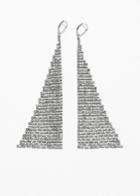 Other Stories Mirrored Mesh Earrings - White