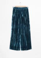 Other Stories Wide Velvet Trousers - Blue