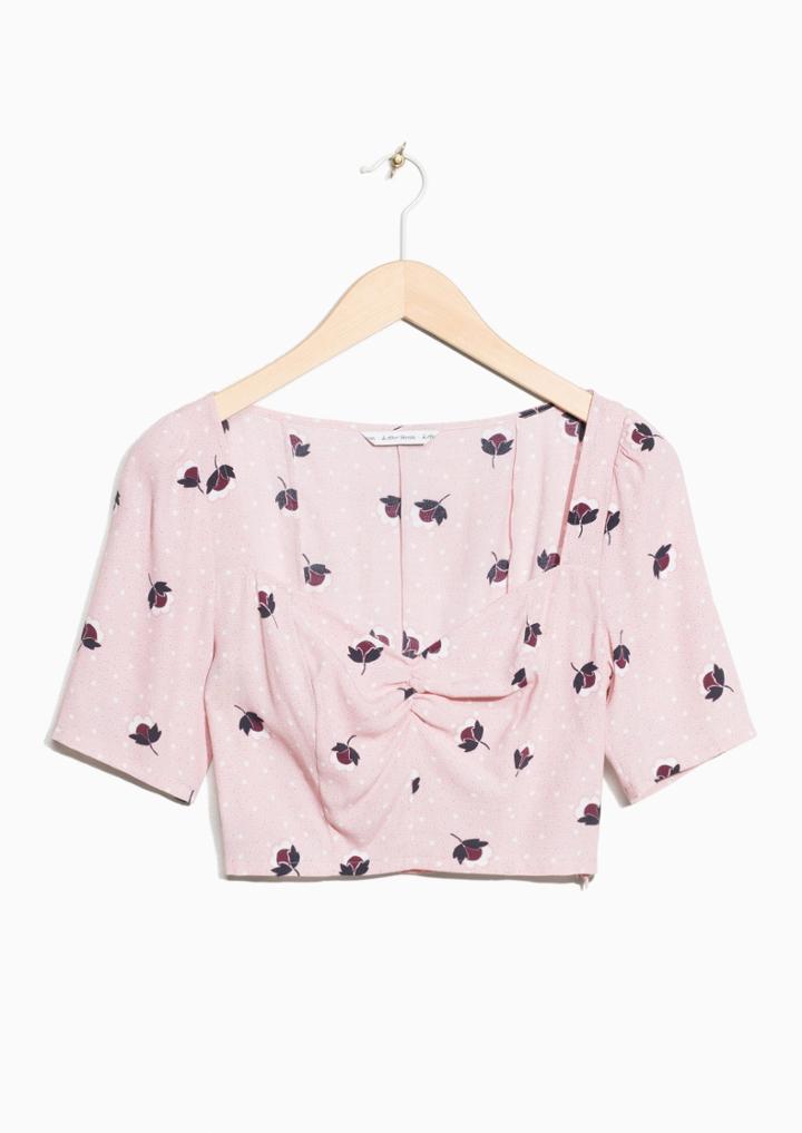 Other Stories Cap Sleeved Crop Top