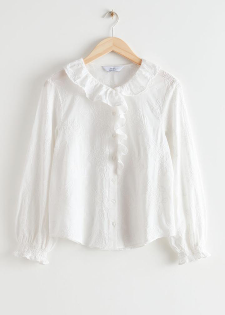 Other Stories Relaxed Ruffled Blouse - White