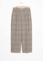 Other Stories Creased Plaid Trousers