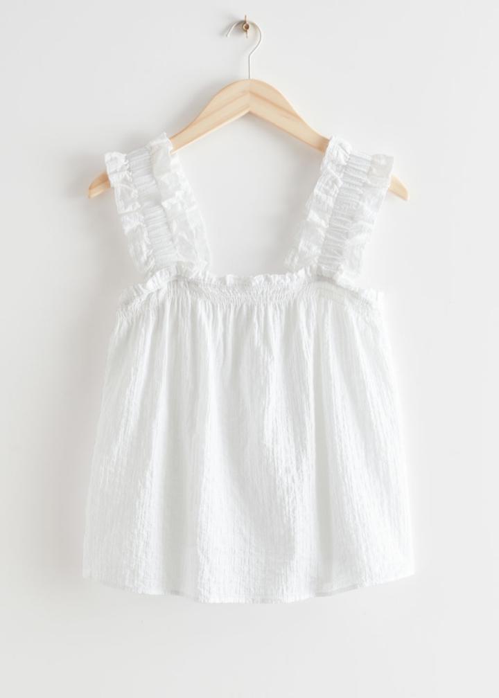 Other Stories A-line Ruffle Top - White