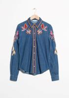 Other Stories Embroidery Denim Shirt
