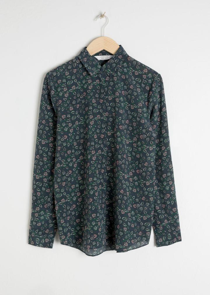 Other Stories Silk Shirt - Green