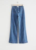 Other Stories Flared High Waist Jeans - Blue
