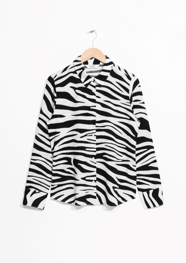Other Stories Zebra Print Blouse