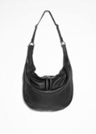 Other Stories Leather Hobo - Black