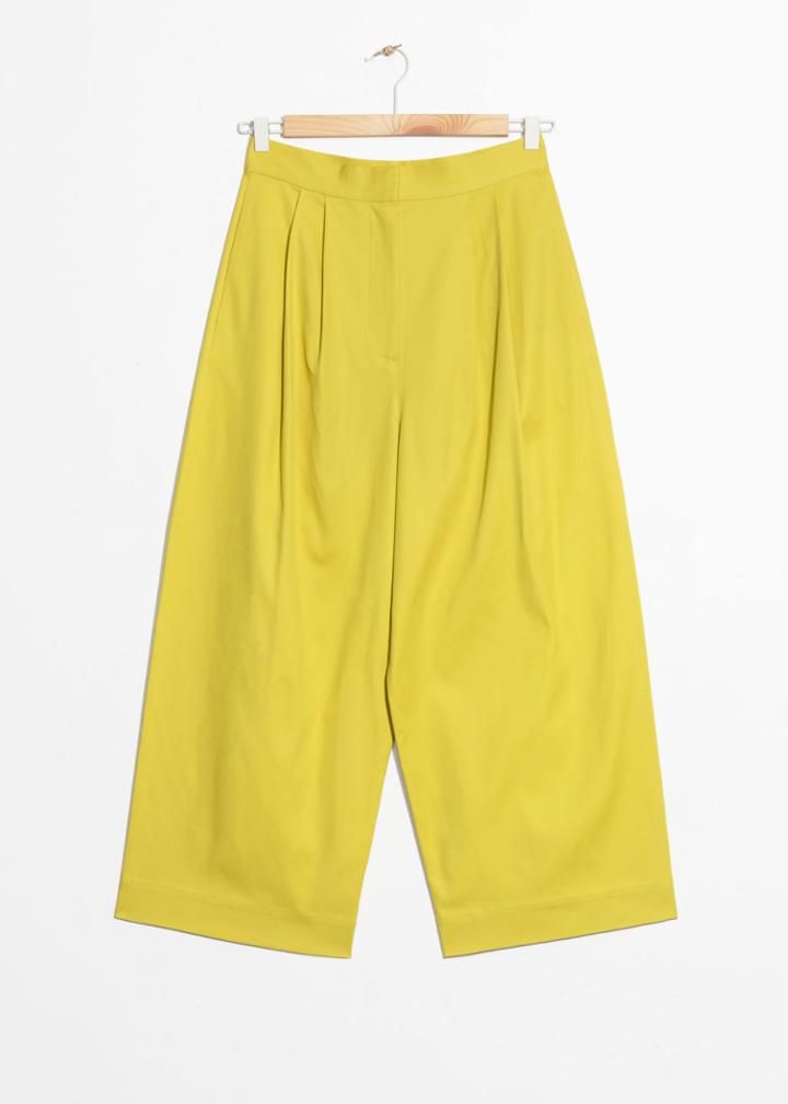 Other Stories Loose Fit Trousers - Yellow