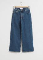 Other Stories Treasure Cut Cropped Jeans - Blue