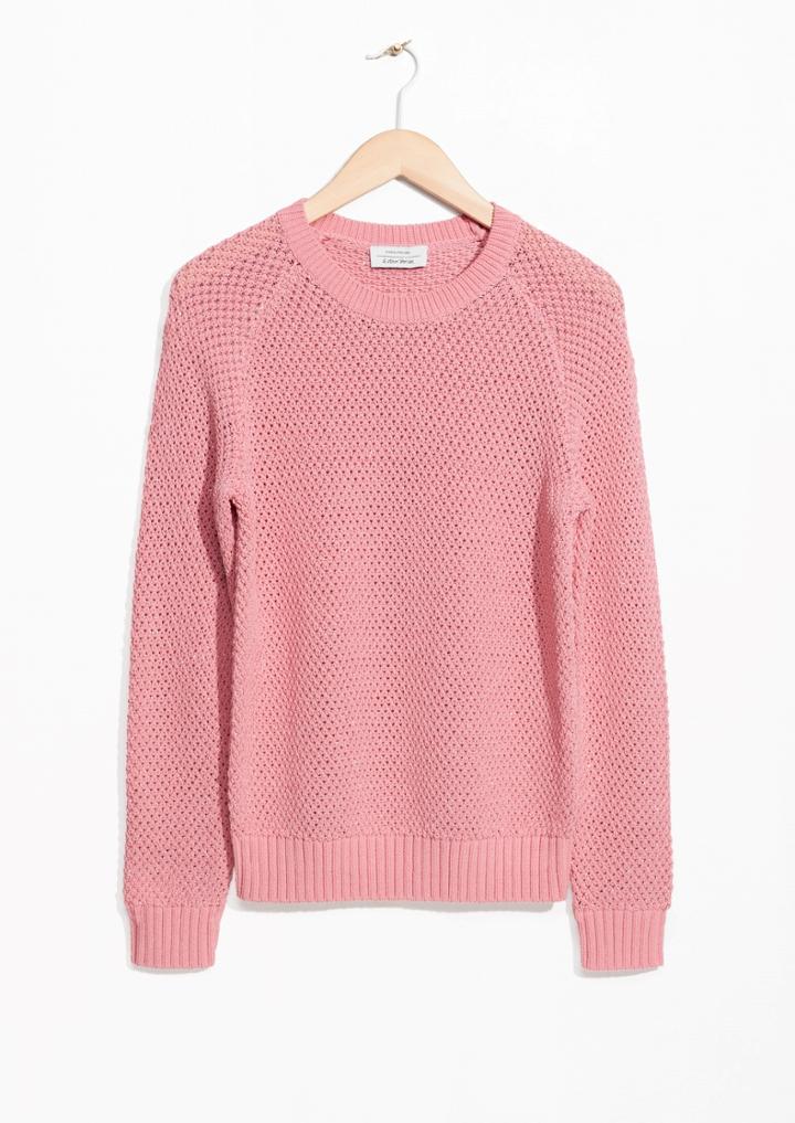 Other Stories Micro Honeycomb Knit Sweater