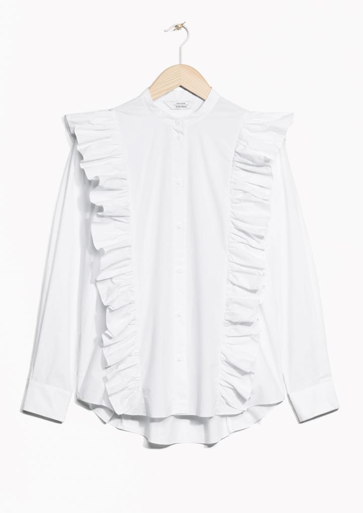 Other Stories Frills Button Down Blouse