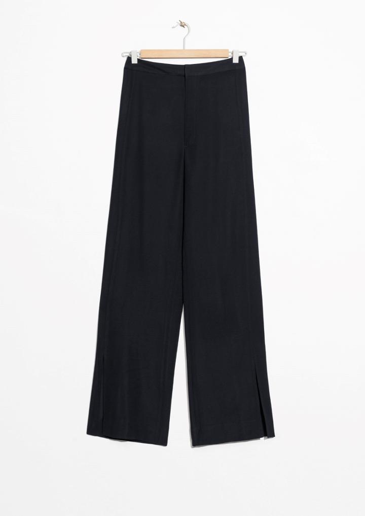 Other Stories Front Slit Flare Trousers