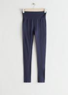 Other Stories Seamless Yoga Tights - Blue