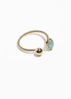 Other Stories Sphere And Stone Charm Ring - Green