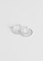 Other Stories Ray Hoop Earrings - Silver
