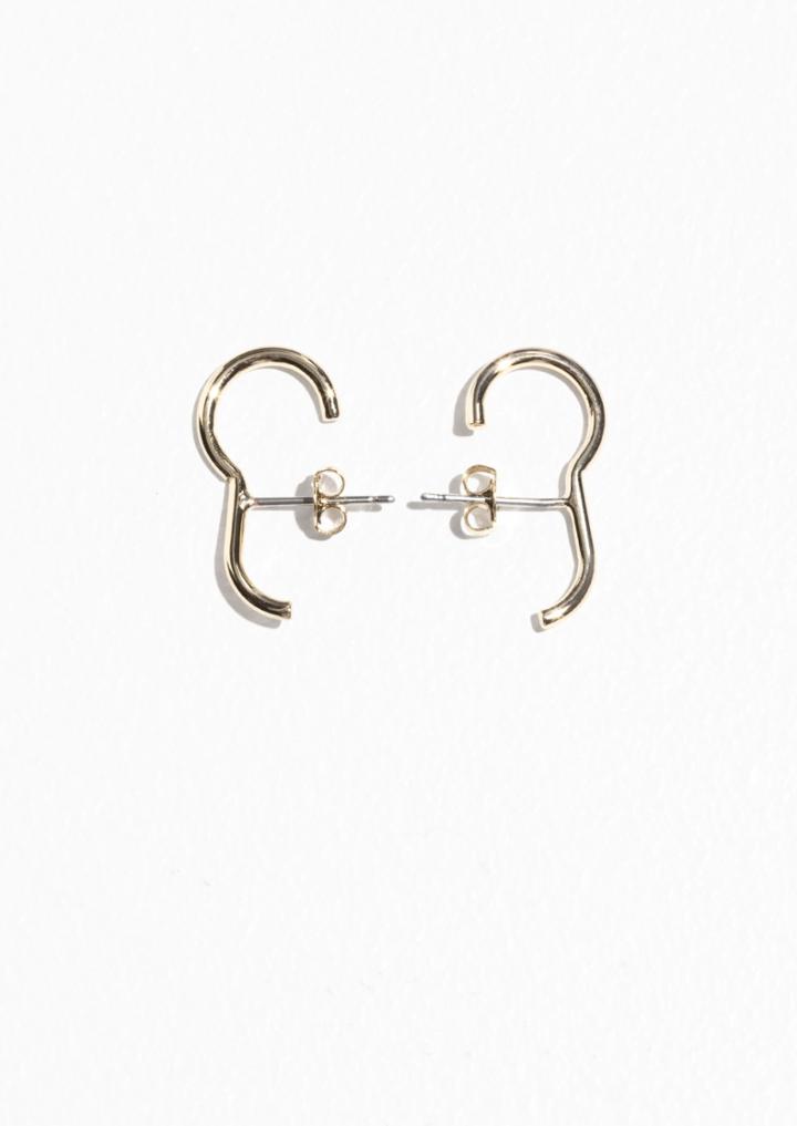 Other Stories Gold Toned Lobe Earrings