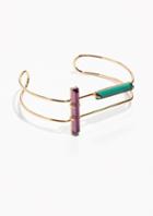 Other Stories Tubular Wire Cuff With Gems