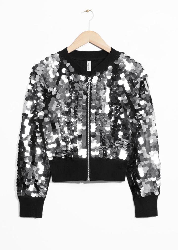 Other Stories Sequin Jacket - Black