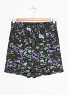 Other Stories Print High Waisted Shorts - Green