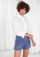 Other Stories Sheer Button Up - White