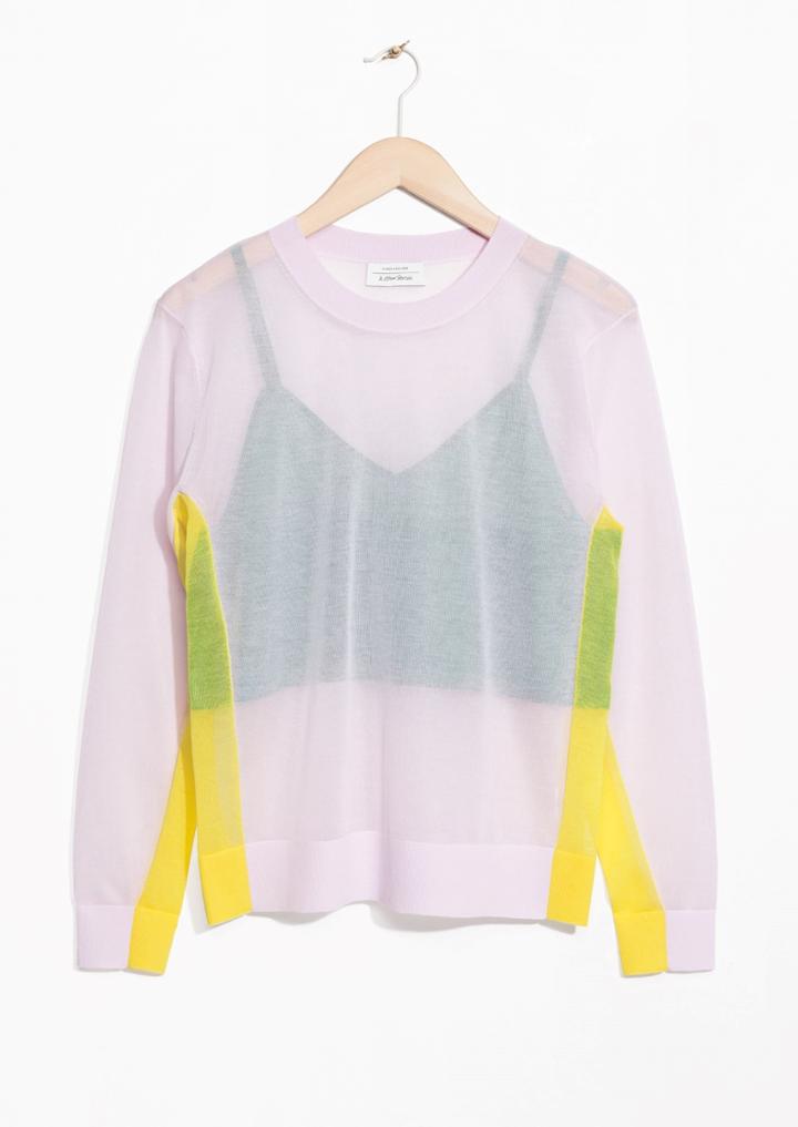 Other Stories Sheer Duo Layered Sweater
