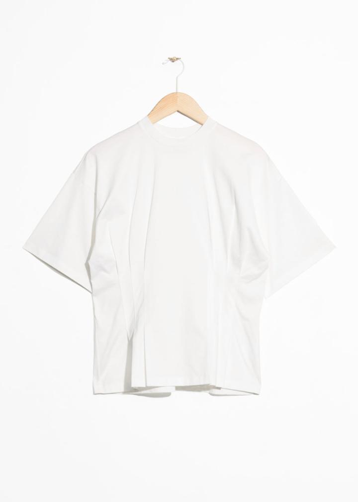 Other Stories Pleated T-shirt - White