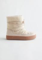Other Stories Lace-up Snow Boots - Beige