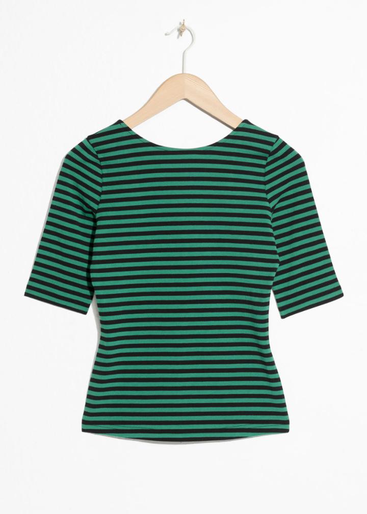 Other Stories Striped Top - Green