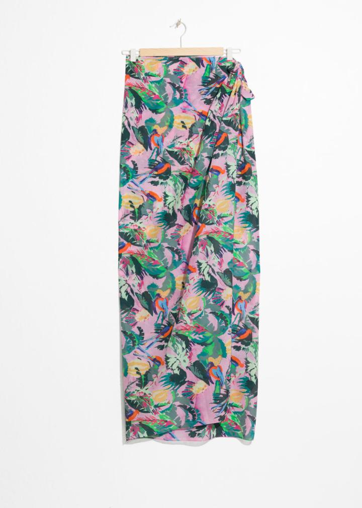 Other Stories Tropical Print Sarong - Pink