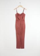 Other Stories Tie Back Jumpsuit - Red