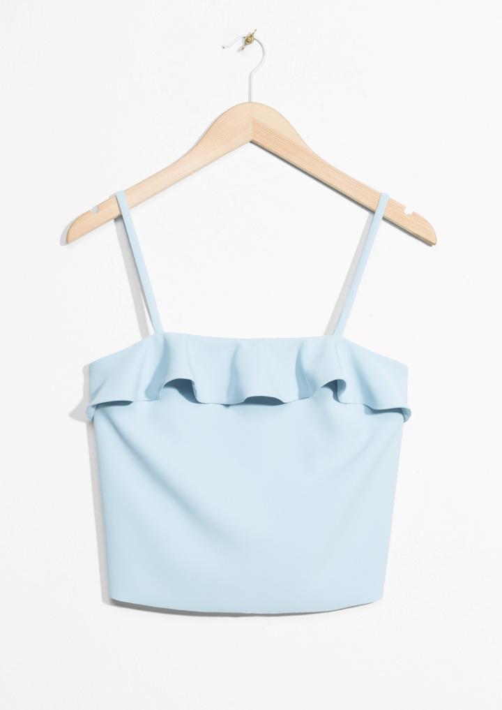 Other Stories Ruffle Crop Top