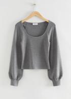 Other Stories Slim-fit Soft Knit Top - Grey