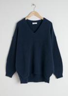 Other Stories V-neck Oversized Sweater - Blue
