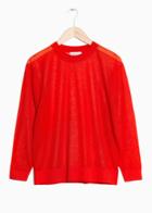 Other Stories Sheer Jumper - Orange