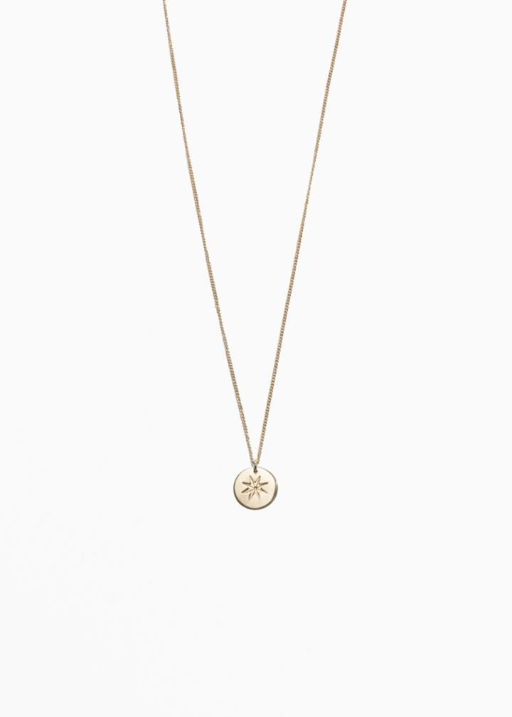 Other Stories Star Charm Necklace - Gold