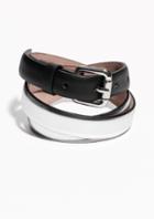 Other Stories Two Tone Metallic Leather Belt