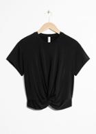 Other Stories Twist Knot Top - Black