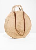 Other Stories Straw Circle Bag - Beige