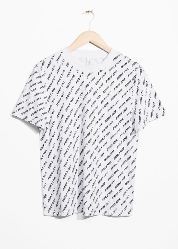 Other Stories Paris World Tour T-shirt - White