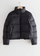 Other Stories Boxy Puffer Jacket - Black