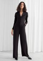 Other Stories Beaded Long Sleeve Jumpsuit - Black