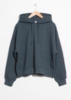 Other Stories Bird Sequin Hoodie - Blue