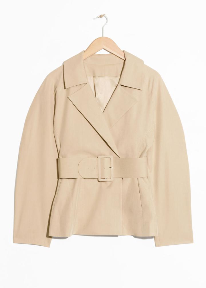 Other Stories Belted Safari Jacket - Beige