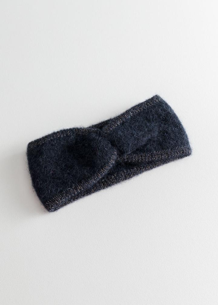 Other Stories Fluffy Twist Knot Headband - Blue