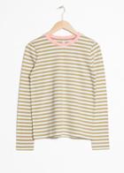 Other Stories Striped Long Sleeve Tee - Yellow