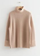 Other Stories Turtleneck Knit Sweater - Beige