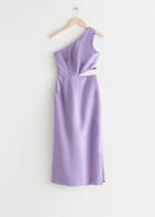 Other Stories One-shoulder Midi Dress - Purple