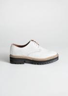 Other Stories Platform Leather Croc Oxfords - White