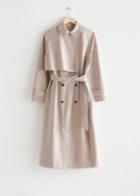 Other Stories Oversized Trench Coat - Brown