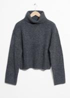 Other Stories Mohair And Wool Blend Turtleneck Sweater - Grey